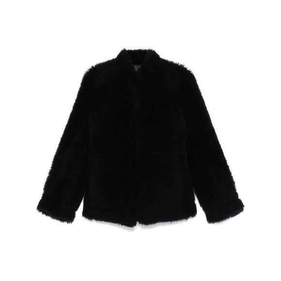 Toteme Cinched Shearling Jacket in Navy IT 36 US 4 - Picture 8 of 8